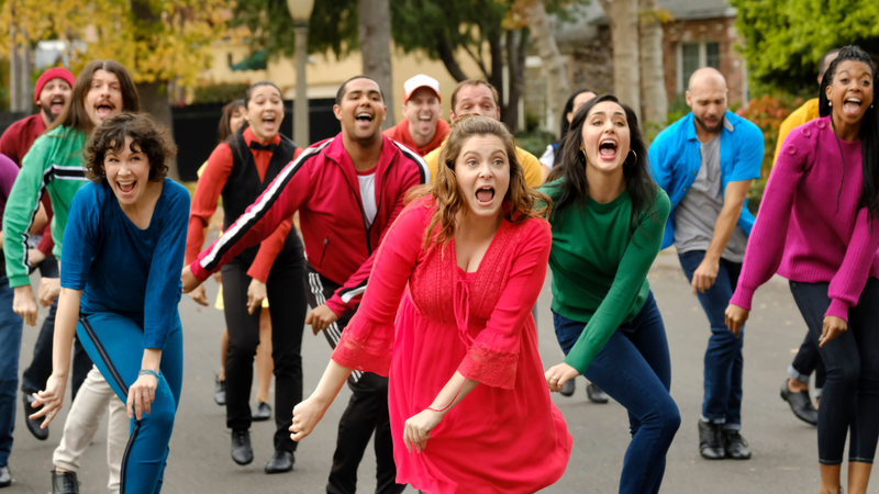 Rachel Bloom and Crazy Ex-Girlfriend extras